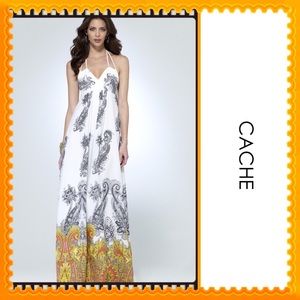 💃 Cache Halter Maxi Dress Lined Elastic back. 💃